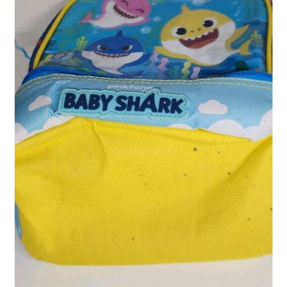 Baby Shark Kids Youth Mini Blue Backpack Ping Fong Lunch Bag - Picture 7 of 9